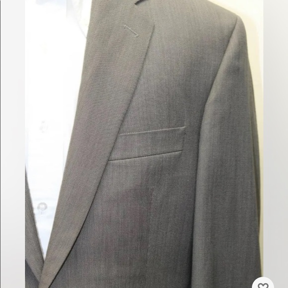 Calvin Klein Macy 39R Men Blazer 2 Buttons 100% Wool Lined Gray - Picture 10 of 11